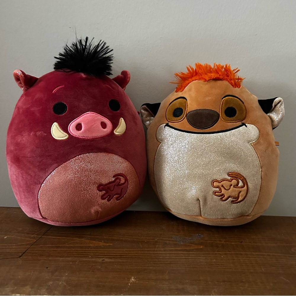 Disney Timon & Puma x Squishmallow Plush Animal Toy Set